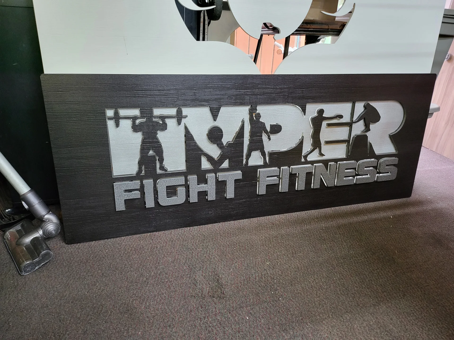 3D sign Hyper Fight Fitness daylight