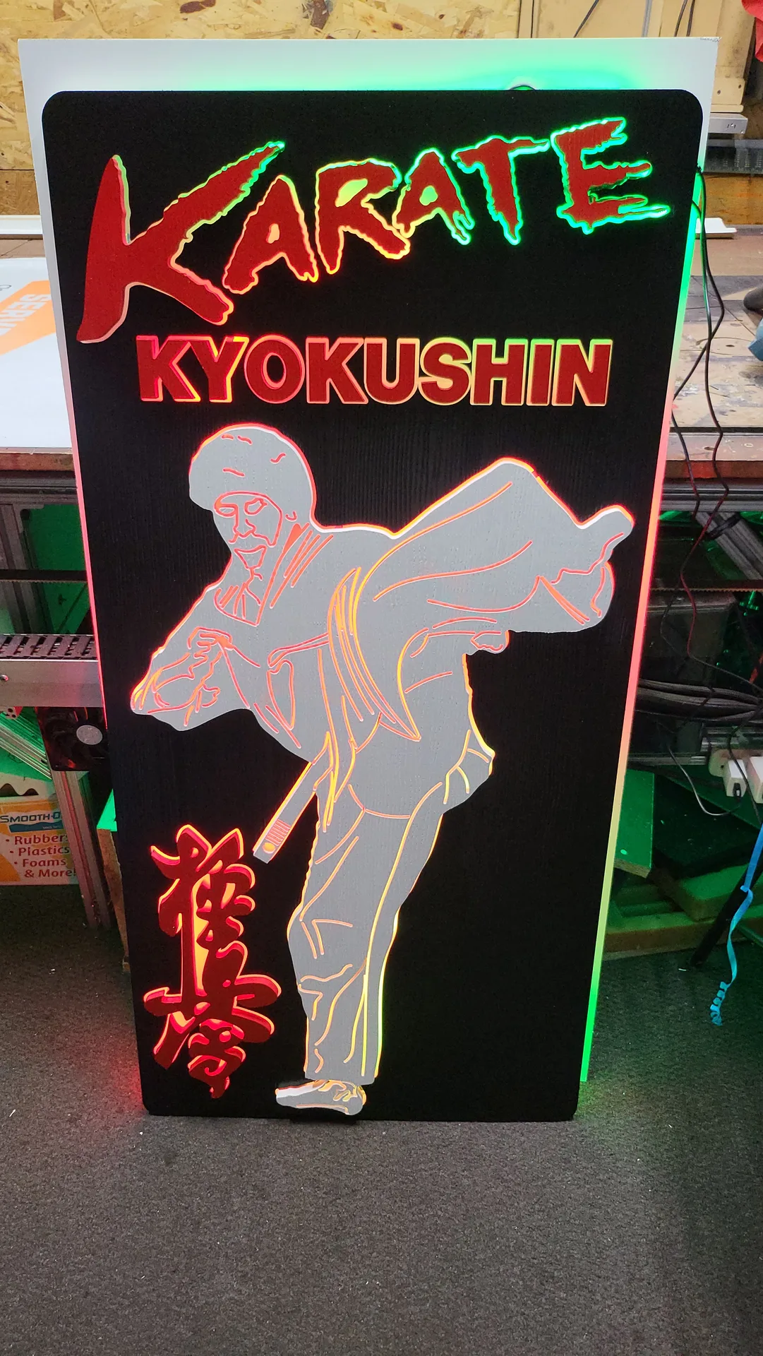 LED sign Kyokushin Karate Dojo red