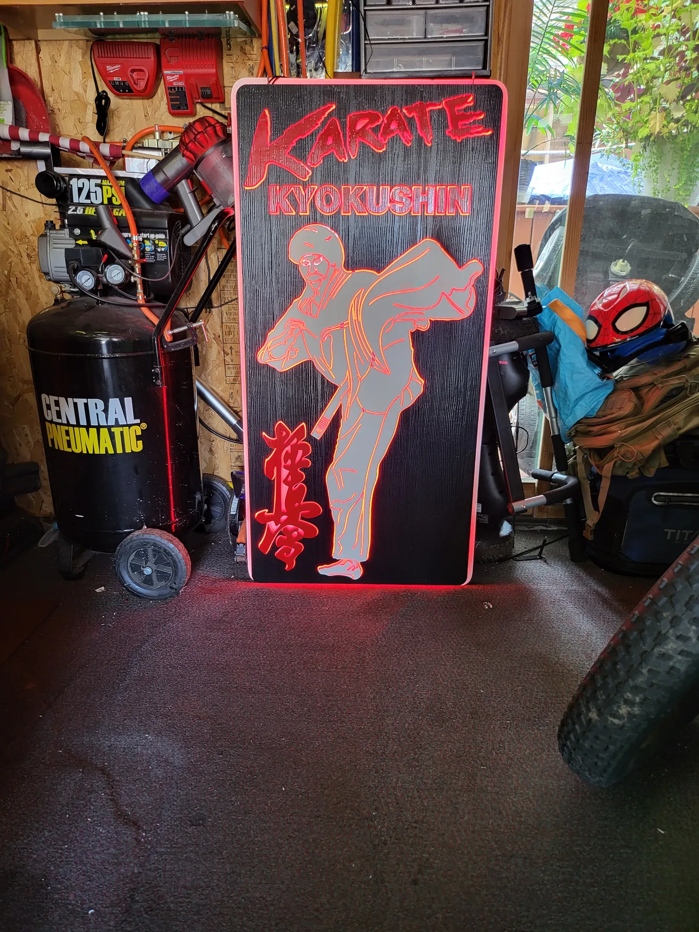 LED sign Kyokushin Karate workshop