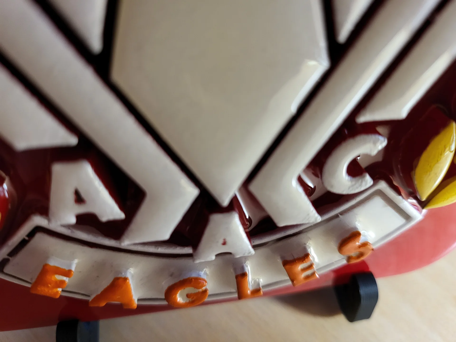 3D emblem AAC Eagles lettering detail
