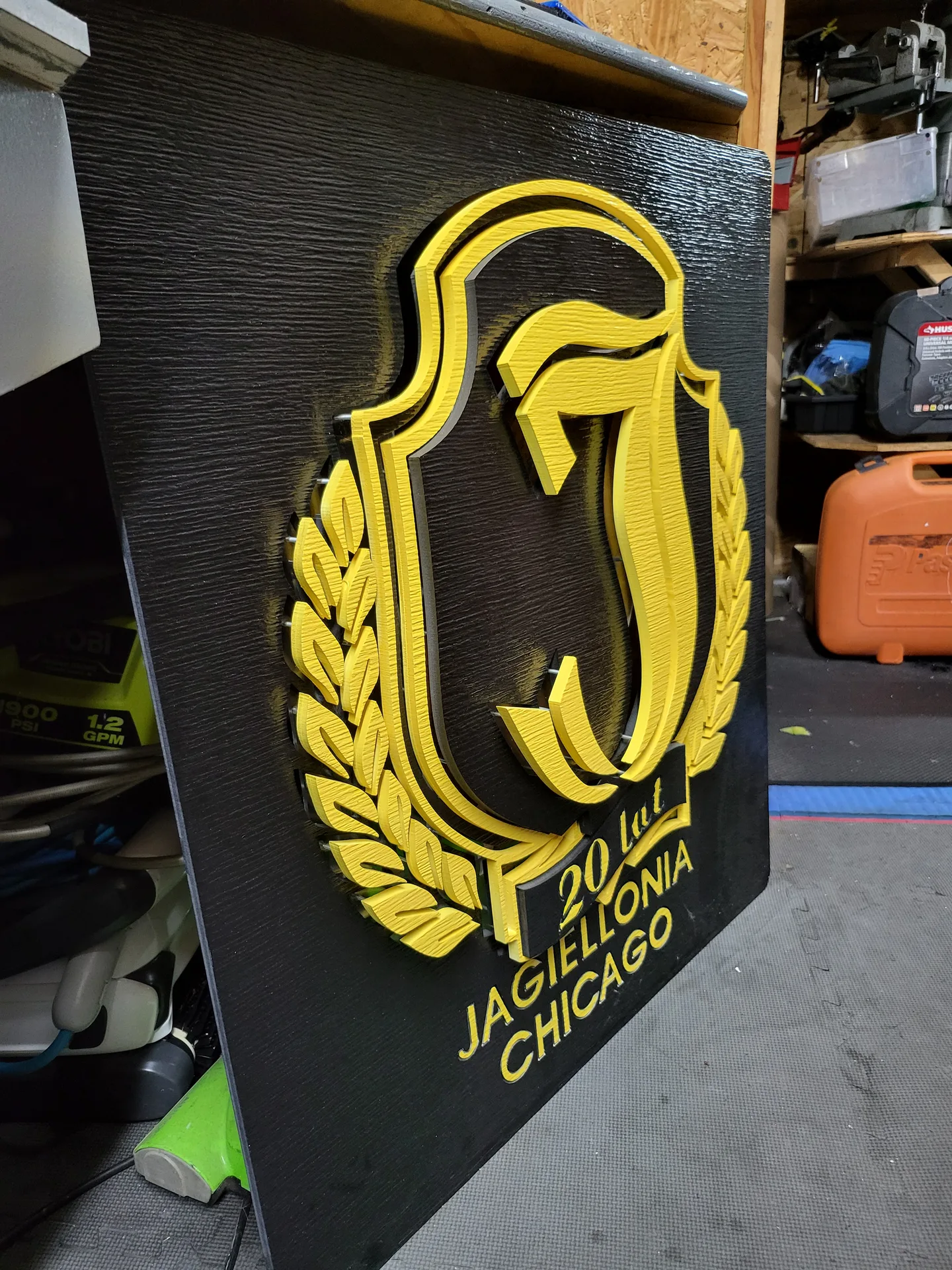 3D sign Jagiellonia Chicago 20 years