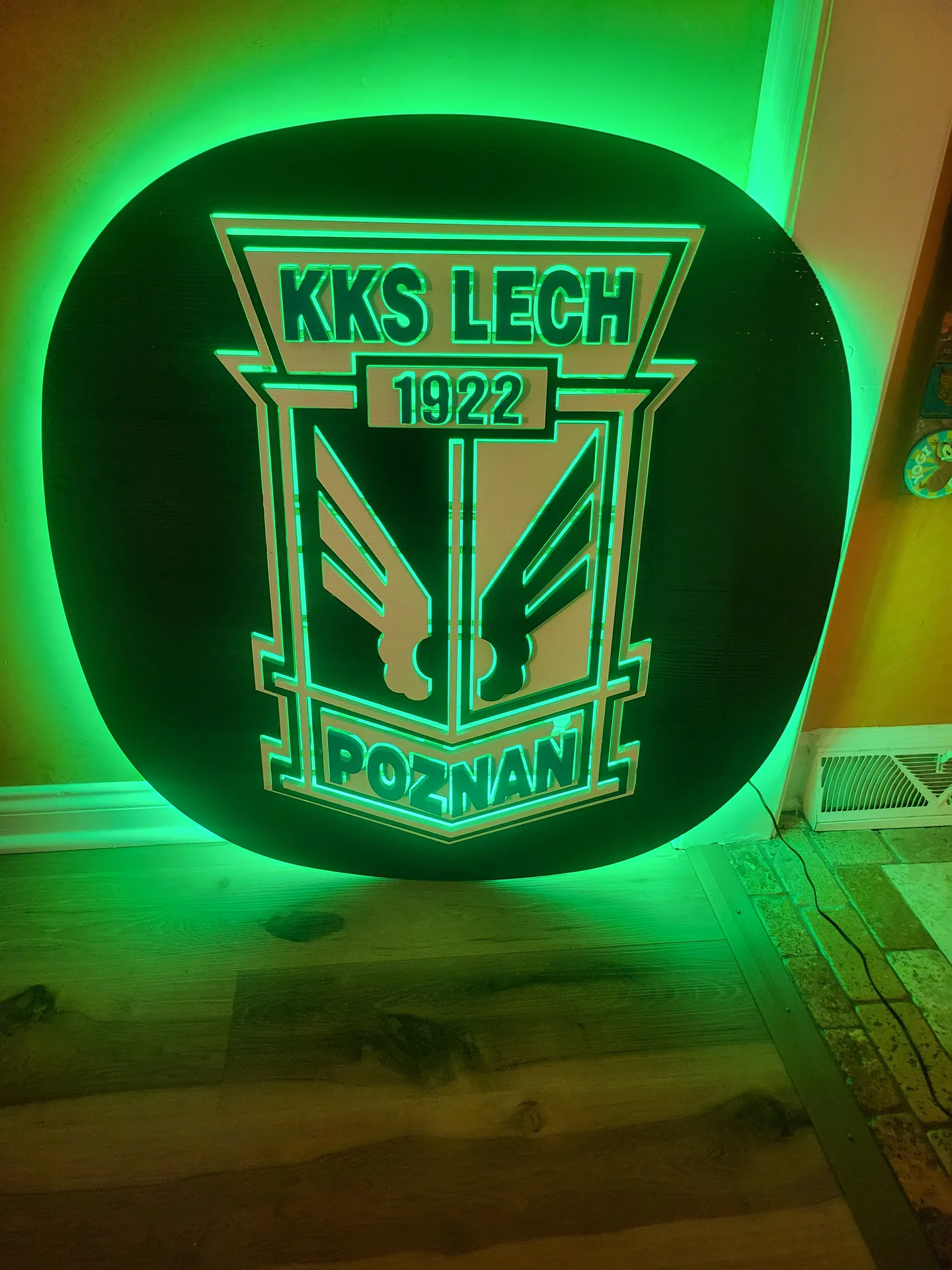 Backlit sign KKS Lech Poznan green