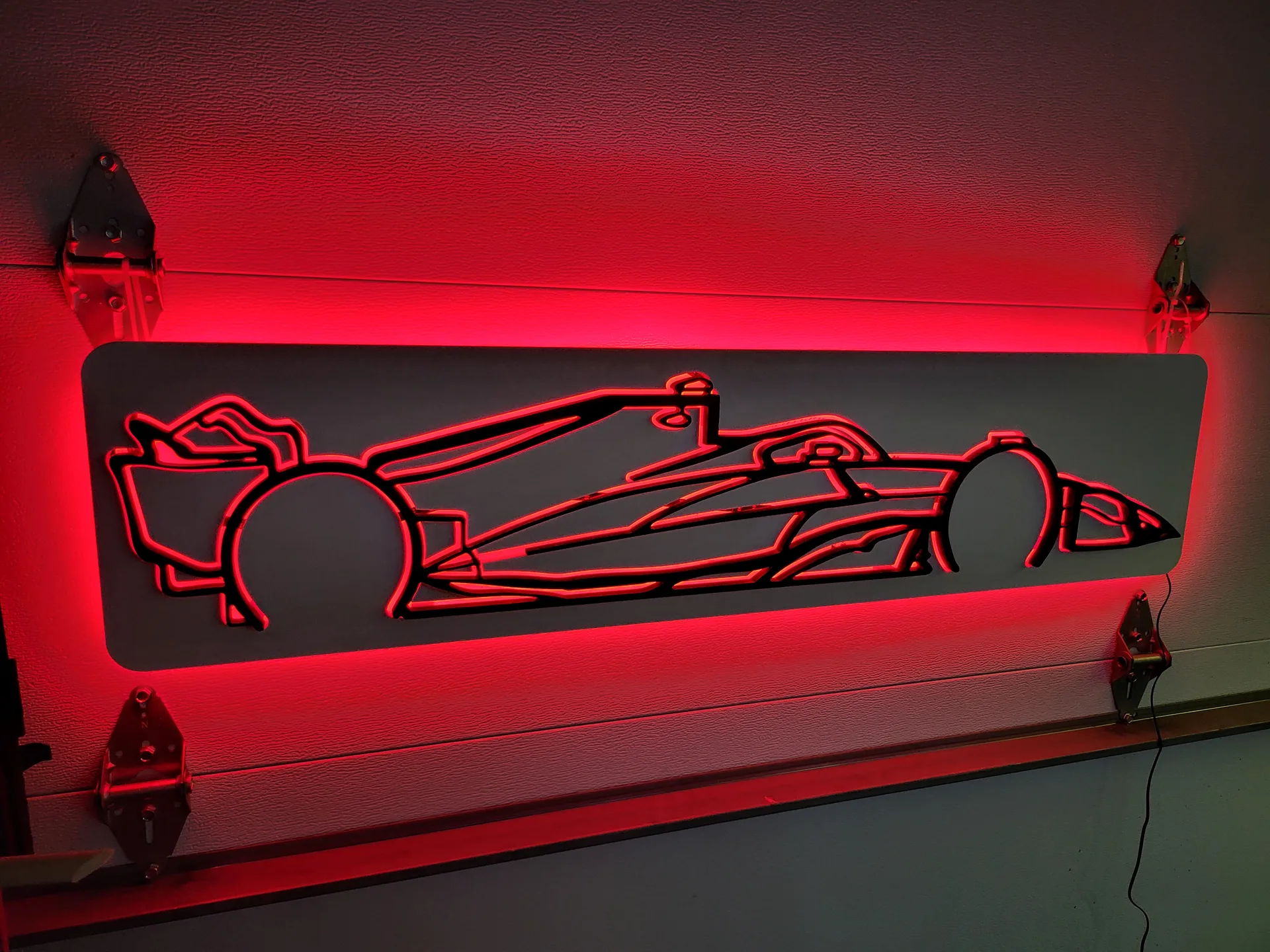 LED neon sign Formula 1 race car red